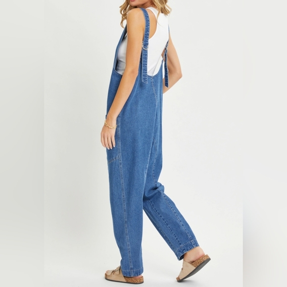 #282 FINAL SALE 🛑S,L Boho Bestseller One-And-Done Denim Jumpsuit - Picture 15 of 16
